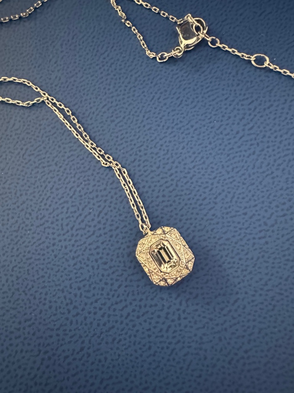 Sterling Silver Crystal Pendant Necklace